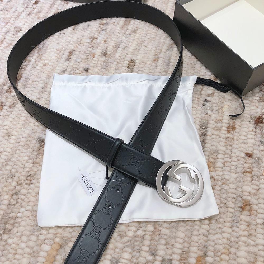 Tunde Store Engraved Black Gucci Belt - SiLouis Vuittoner Gucci Buckle