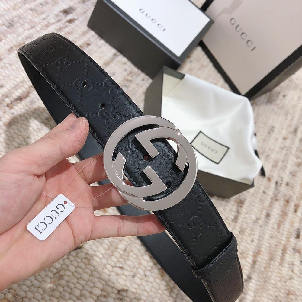 Tunde Store Engraved Black Gucci Belt - SiLouis Vuittoner Gucci Buckle