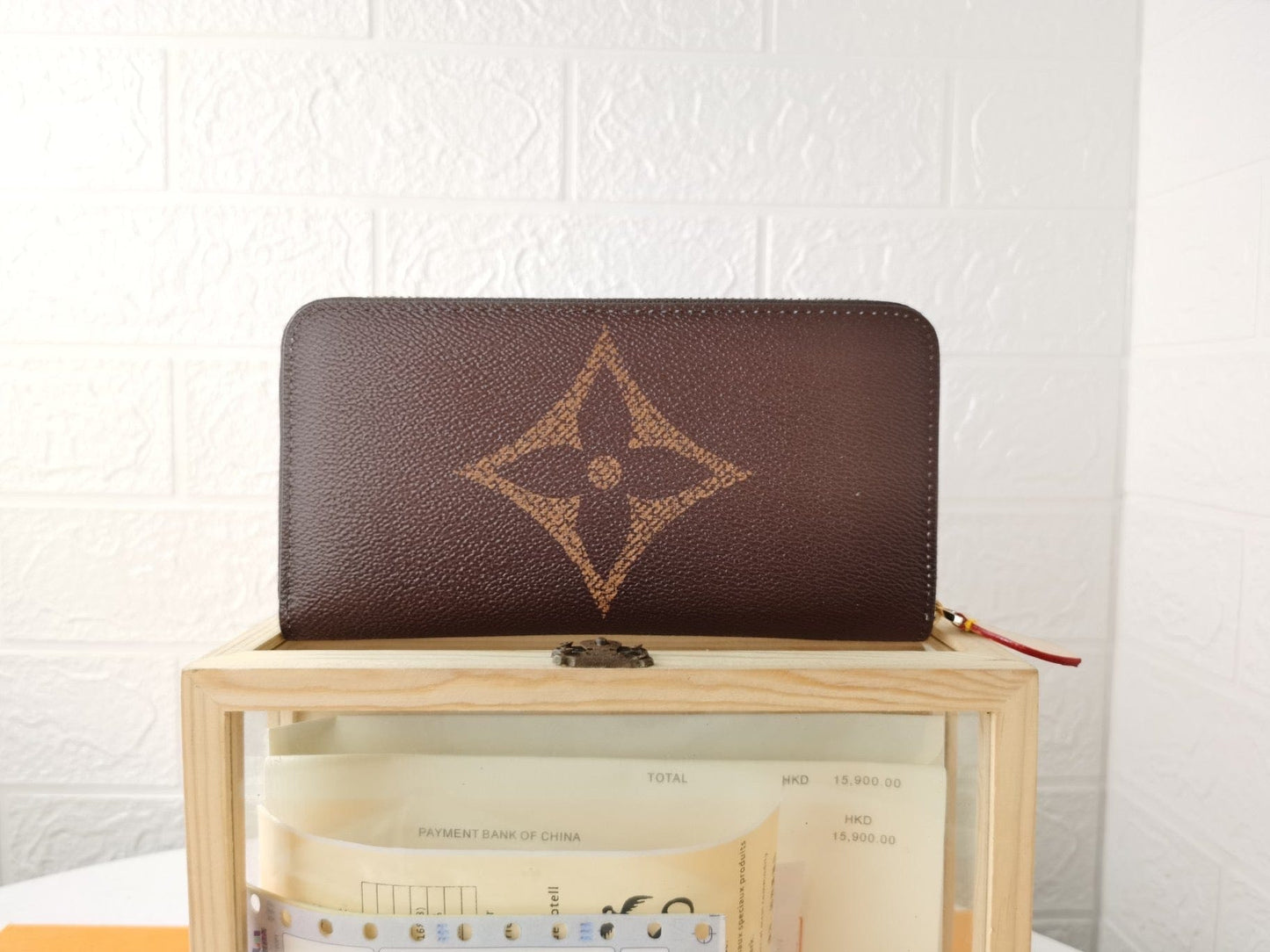 Tunde Store Engraved Louis Vuitton Leather Wallet