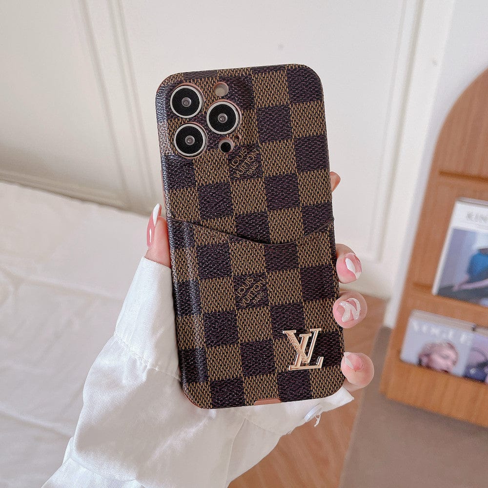 Tunde Store Famous Louis Vuitton & Gucci Patterns iPhone Cases with Extra Pouch
