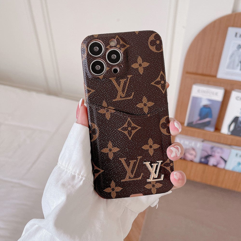 Tunde Store Famous Louis Vuitton & Gucci Patterns iPhone Cases with Extra Pouch