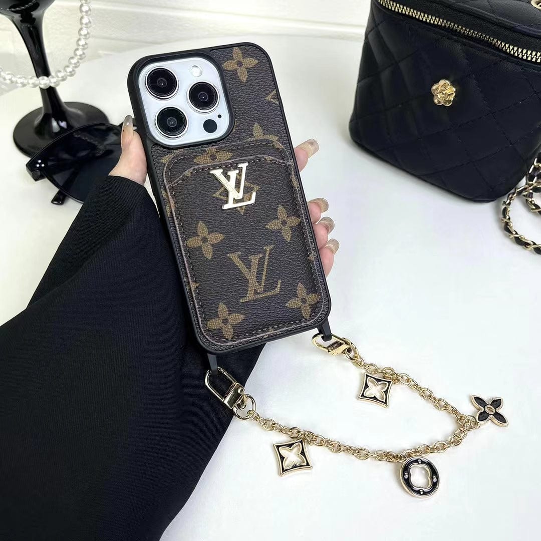 Tunde Store Fashioned Back Pocket Louis Vuitton iPhone Case | Charming chain holder