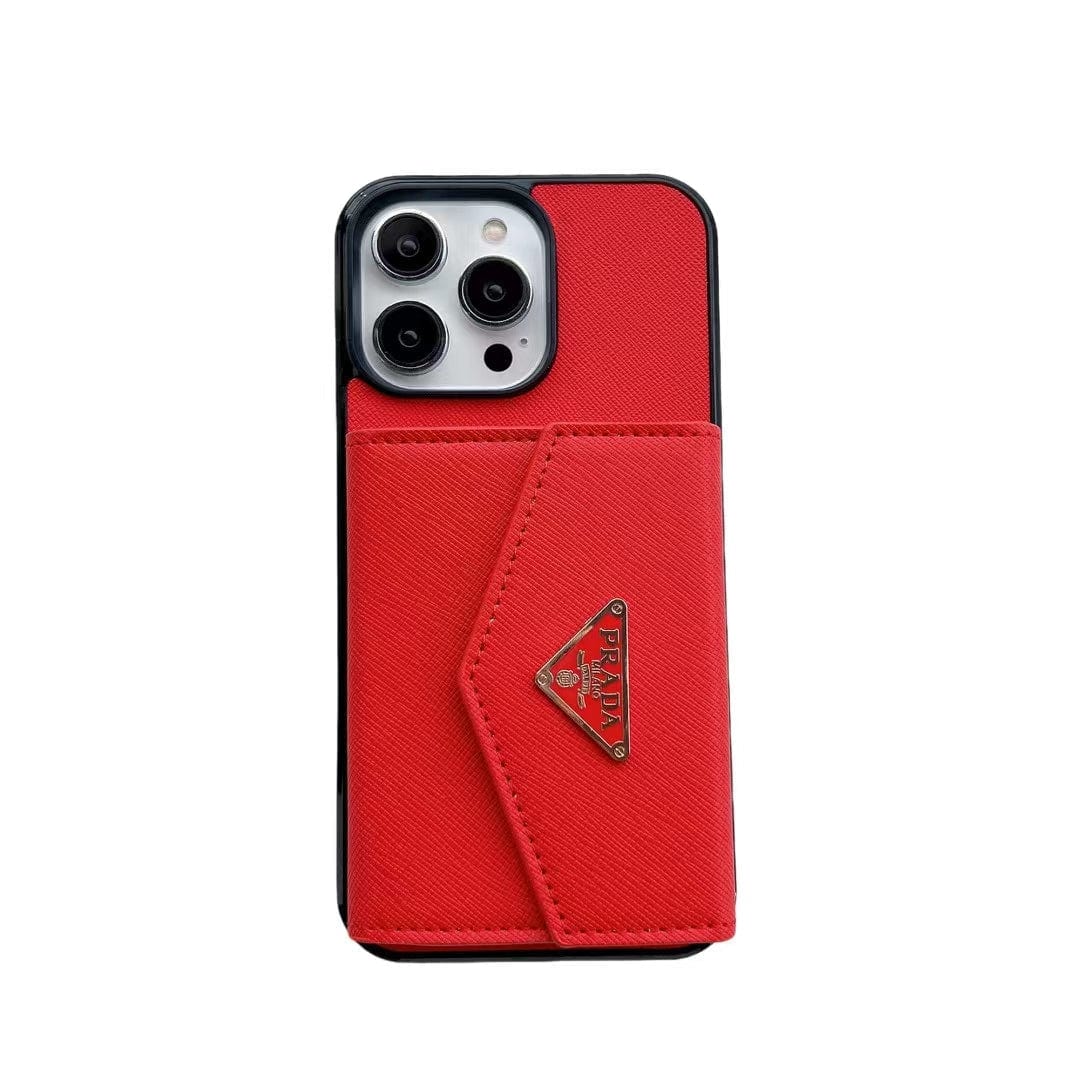 Tunde Store Fashioned Leather Fabric Prada iPhone Cases | Compatible for iPhone 11 to iPhone 16