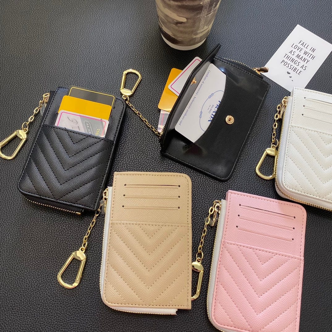 Tunde Store Fashioned YSL Card Holder Wallet with keychain holder