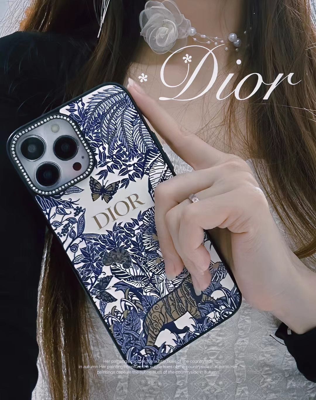 Tunde Store Floral Blue iPhone 15 Pro Max Cover