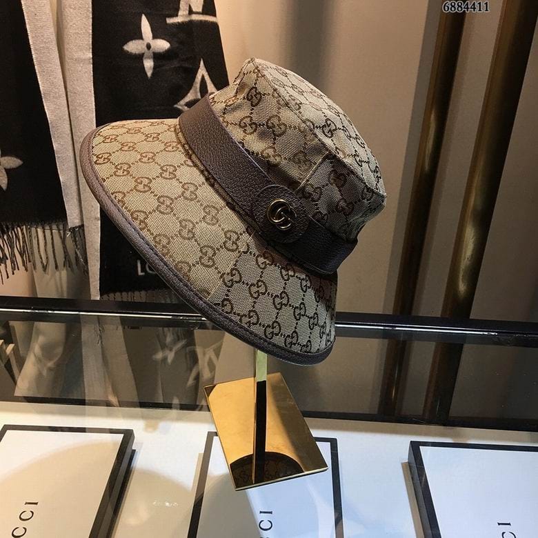 Tunde Store Gucci Black & Brown Bucket Hat - Gucci Pattern