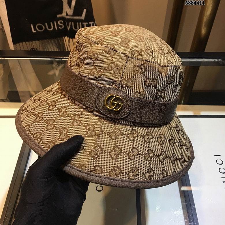 Tunde Store Gucci Black & Brown Bucket Hat - Gucci Pattern