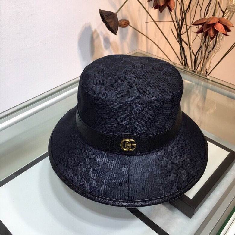 Tunde Store Gucci Black & Brown Bucket Hat - Gucci Pattern