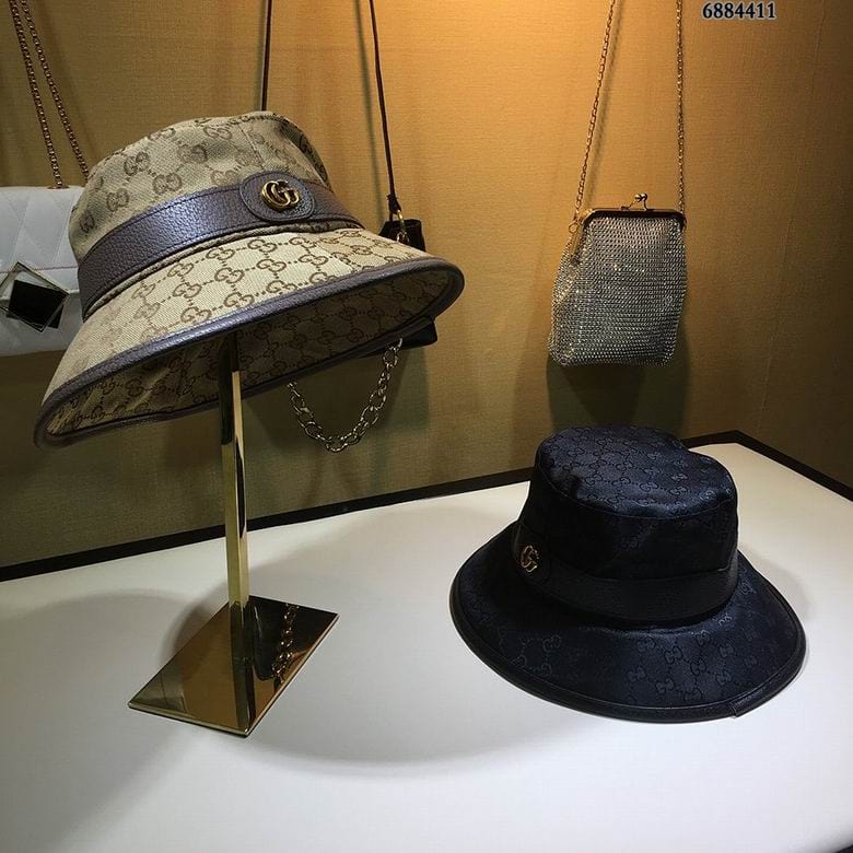 Tunde Store Gucci Black & Brown Bucket Hat - Gucci Pattern