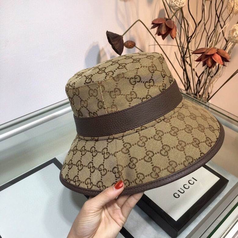 Tunde Store Gucci Black & Brown Bucket Hat - Gucci Pattern