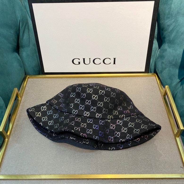 Tunde Store Gucci Black & White Bucket Hat - Gucci Pattern