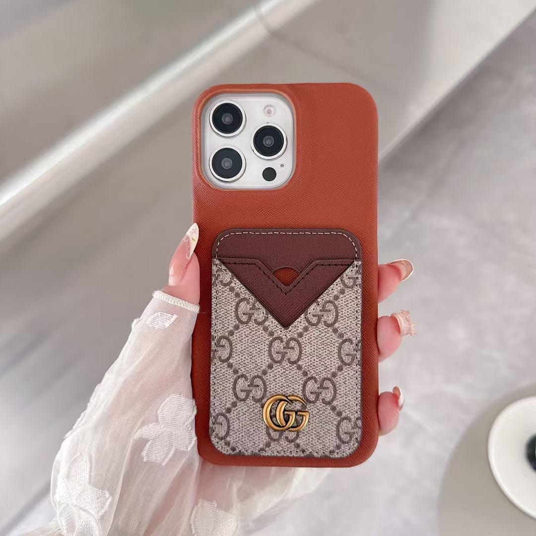 Tunde Store Gucci GG Canvas Cardholder Leather iPhone Case