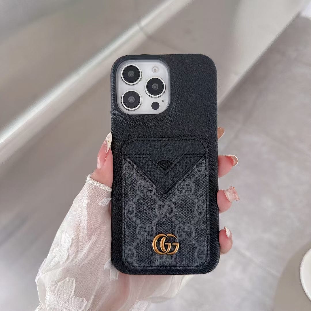 Tunde Store Gucci GG Canvas Cardholder Leather iPhone Case