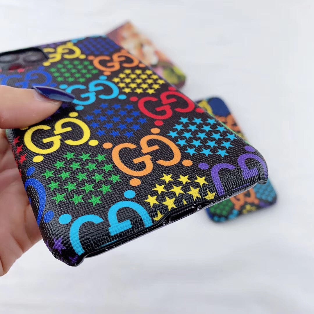 Tunde Store Gucci Gucci Psychedelic Leather Phone Case For Huawei