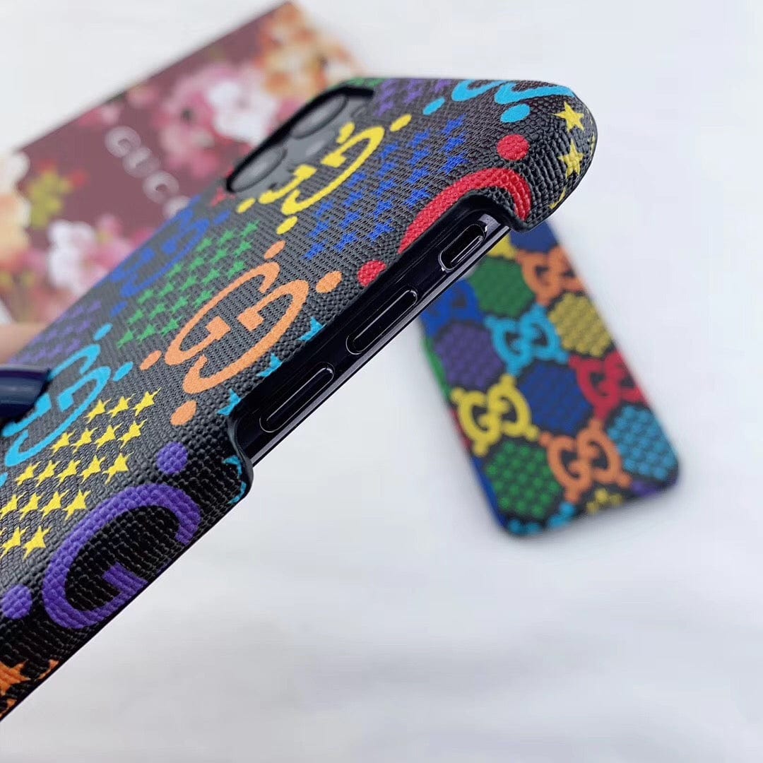 Tunde Store Gucci Gucci Psychedelic Leather Phone Case For Huawei