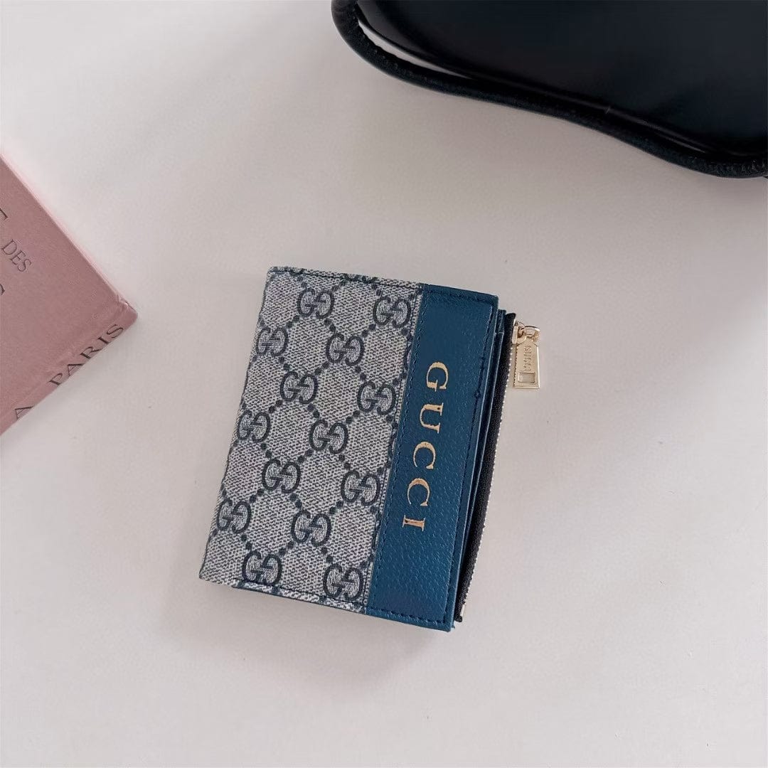 Tunde Store Gucci Monogram Zip Wallet with Gold Logo – Bifold Design