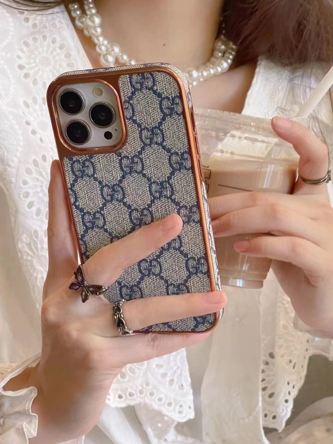 Tunde Store Gucci Ophidia iPhone 15 Case with Credit Card Pouch