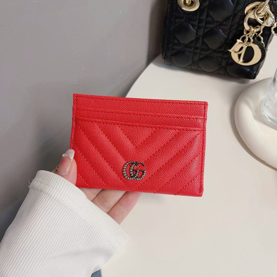 Tunde Store Gucci Quilted Leather Card Holders Wallet with Double G Logo - Set of Six