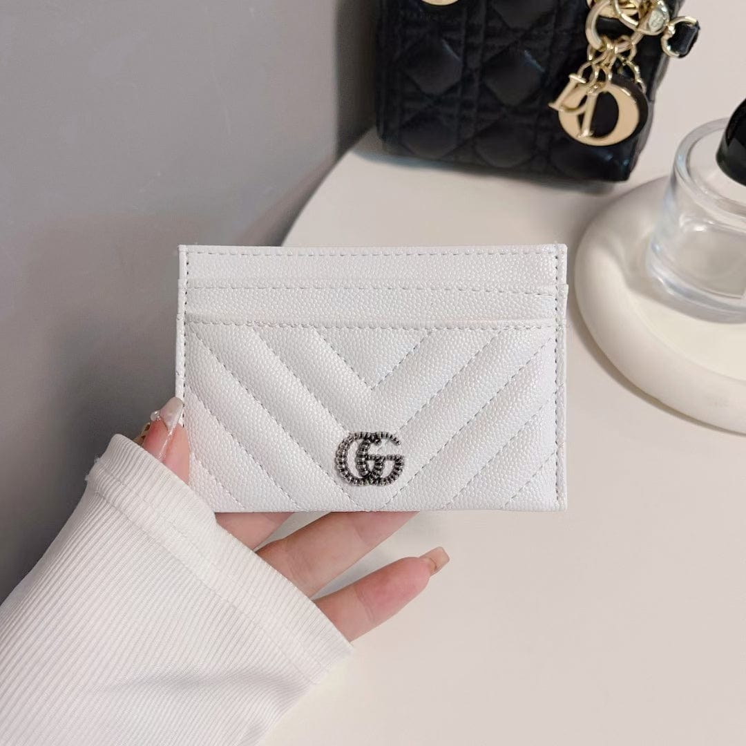 Tunde Store Gucci Quilted Leather Card Holders Wallet with Double G Logo - Set of Six