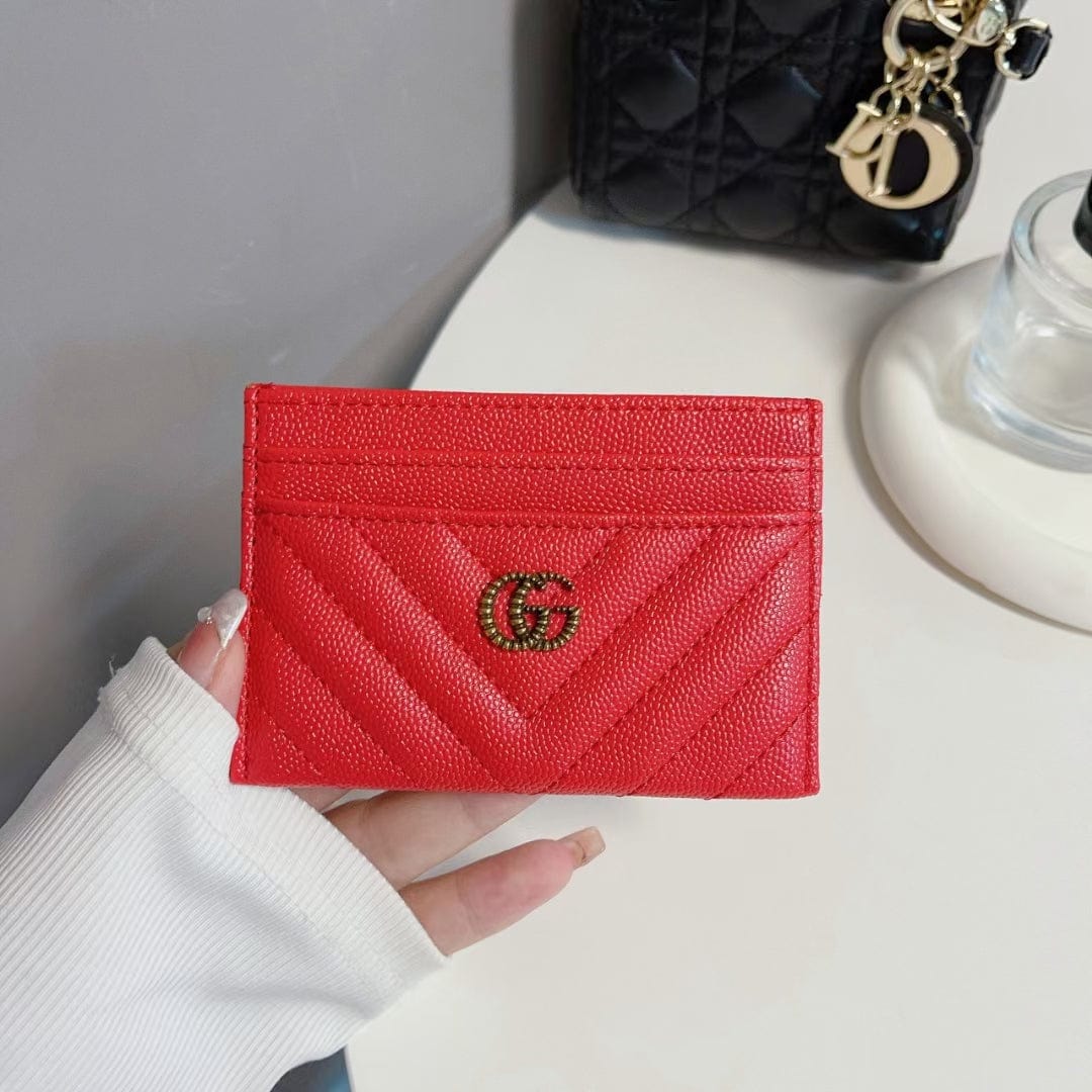 Tunde Store Gucci Quilted Leather Card Holders Wallet with Double G Logo - Set of Six