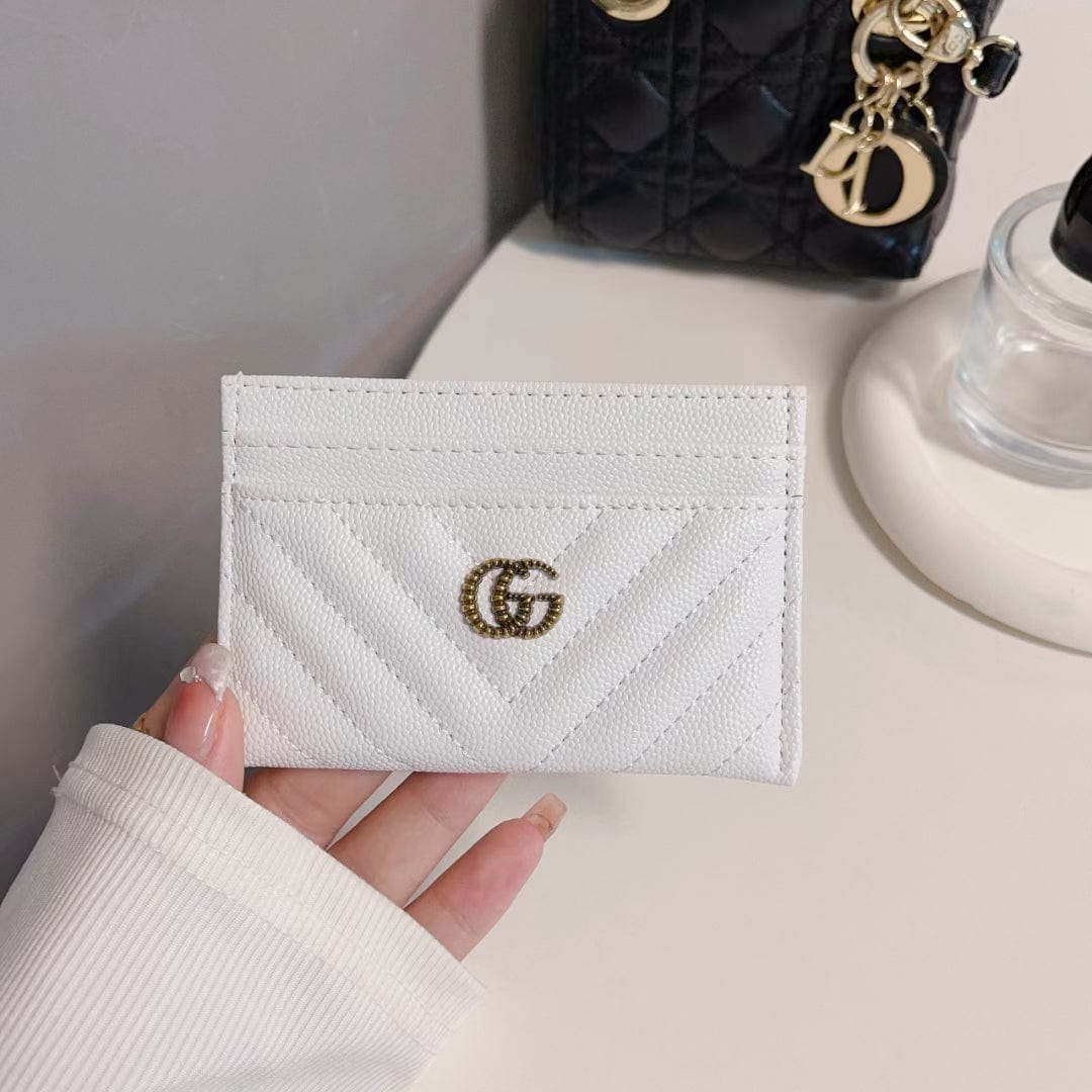 Tunde Store Gucci Quilted Leather Card Holders Wallet with Double G Logo - Set of Six