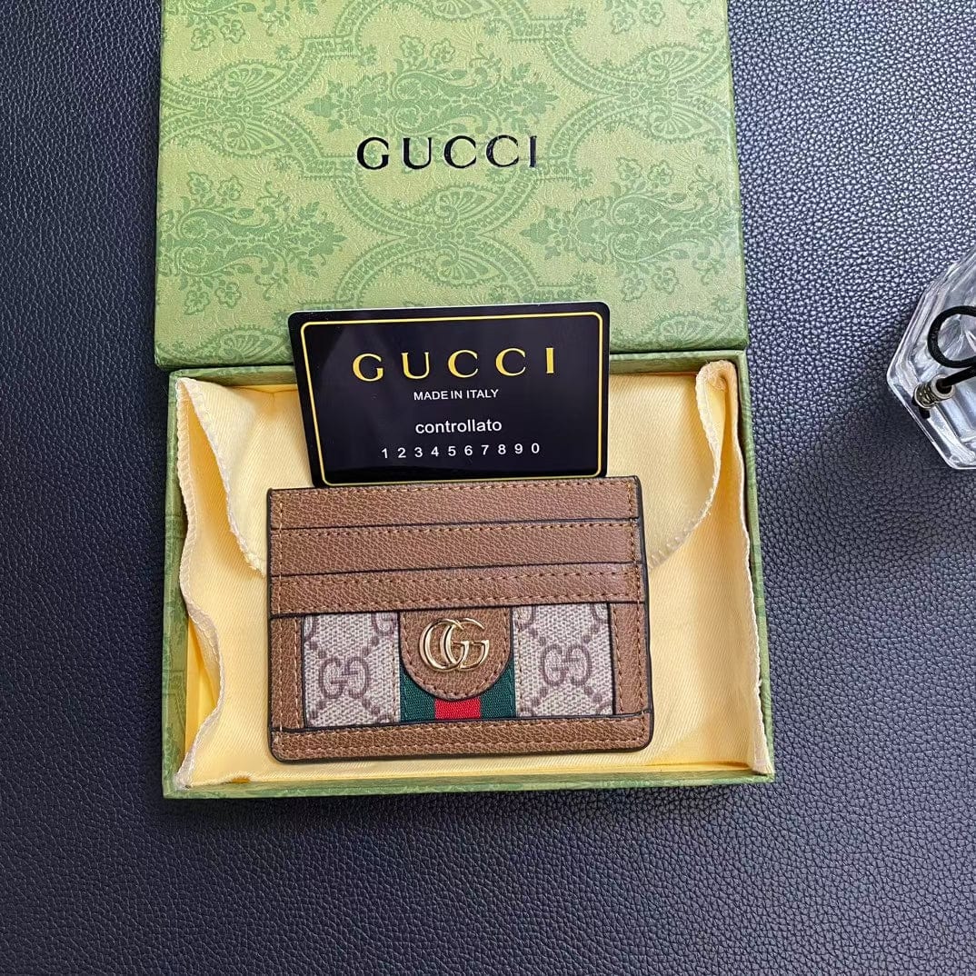 Tunde Store Gucci Signature Leather Card Holder Wallet
