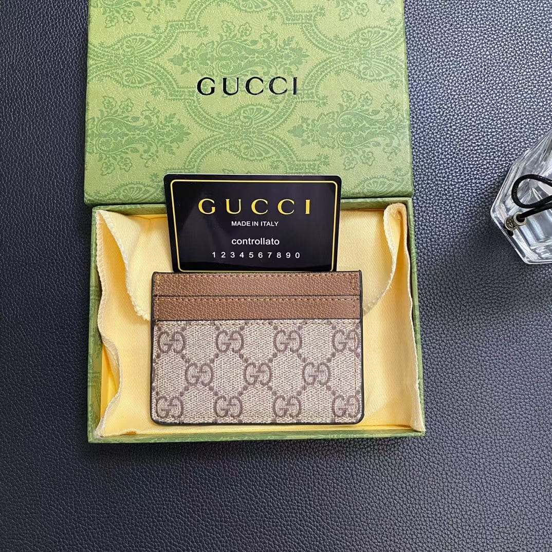 Tunde Store Gucci Signature Leather Card Holder Wallet