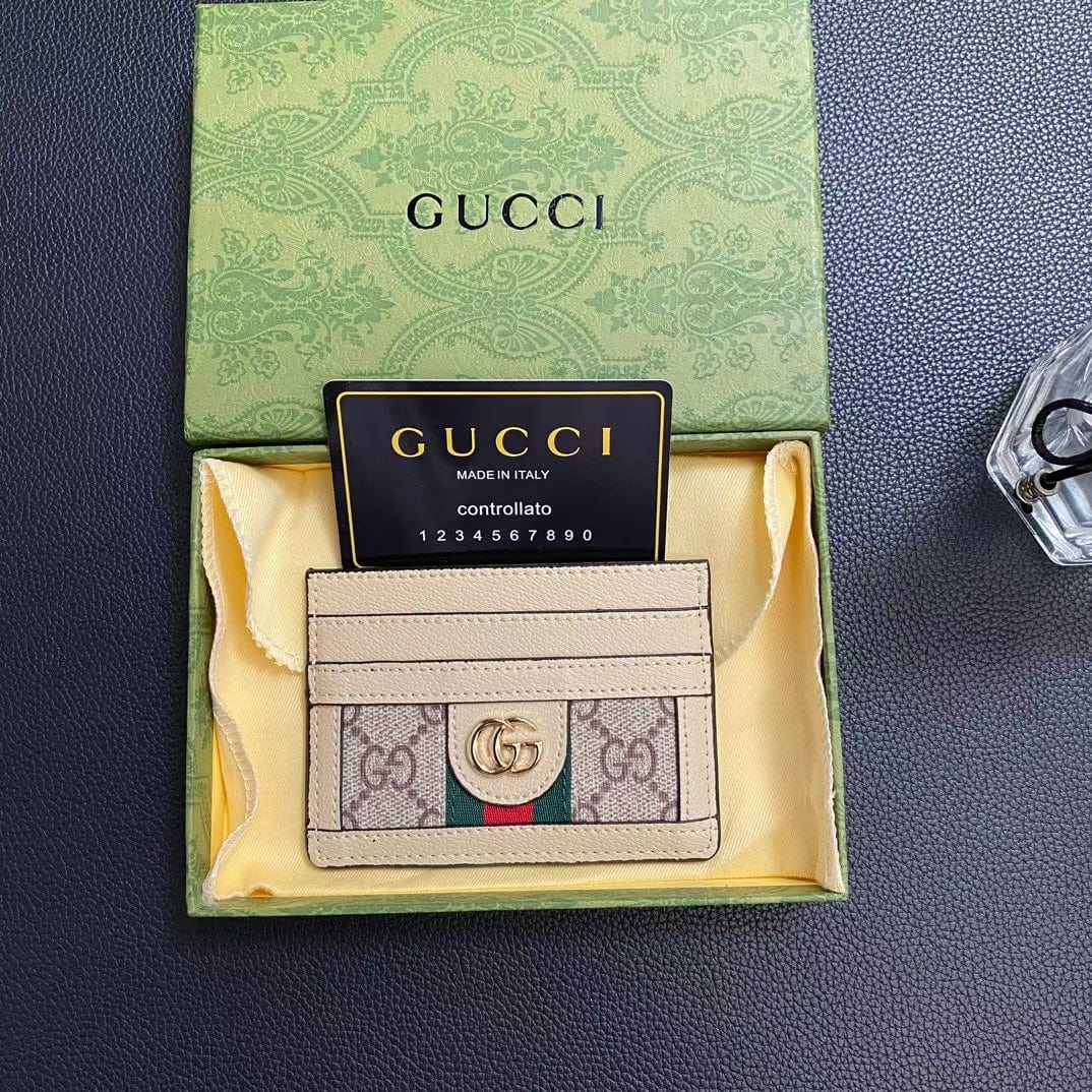 Tunde Store Gucci Signature Leather Card Holder Wallet
