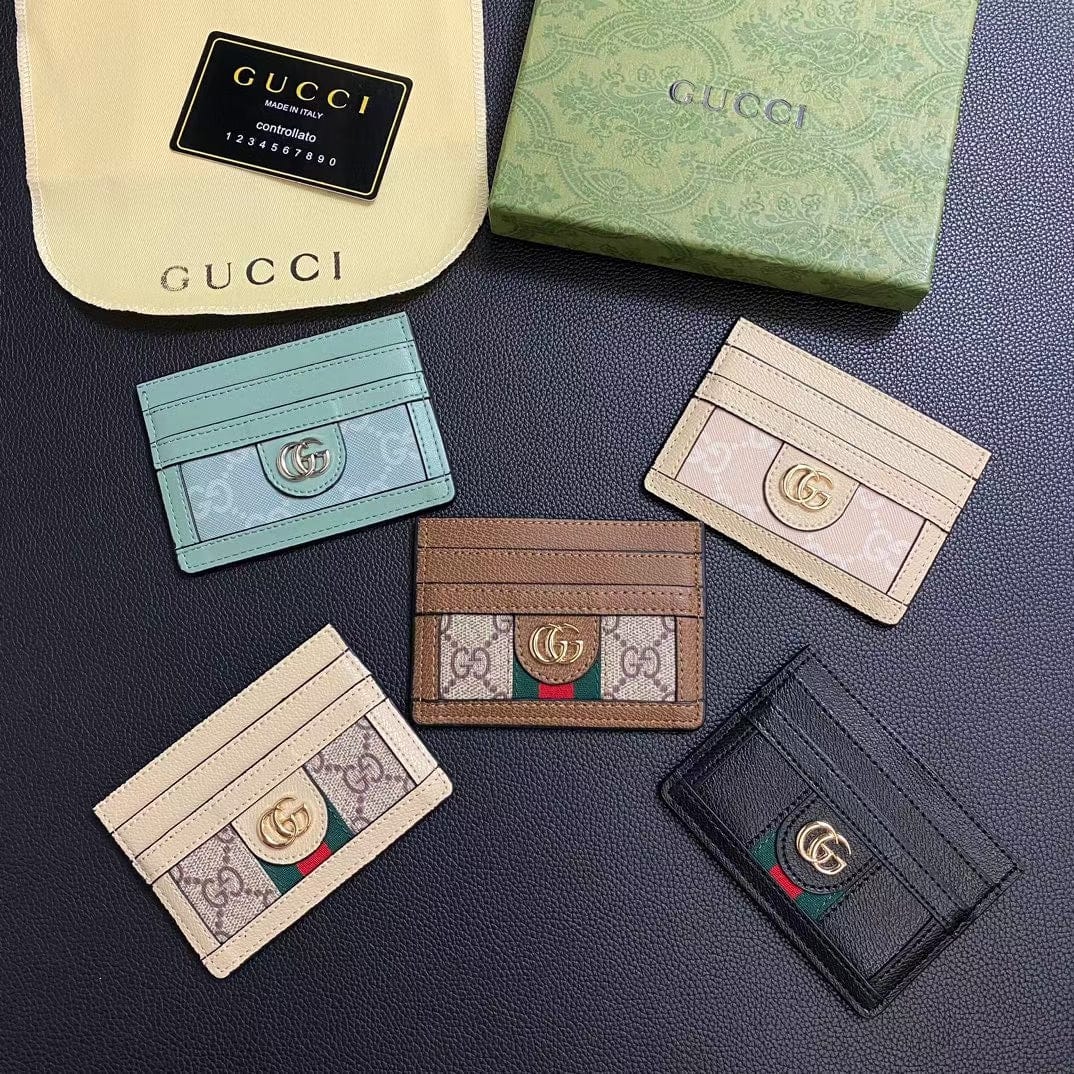 Tunde Store Gucci Signature Leather Card Holder Wallet
