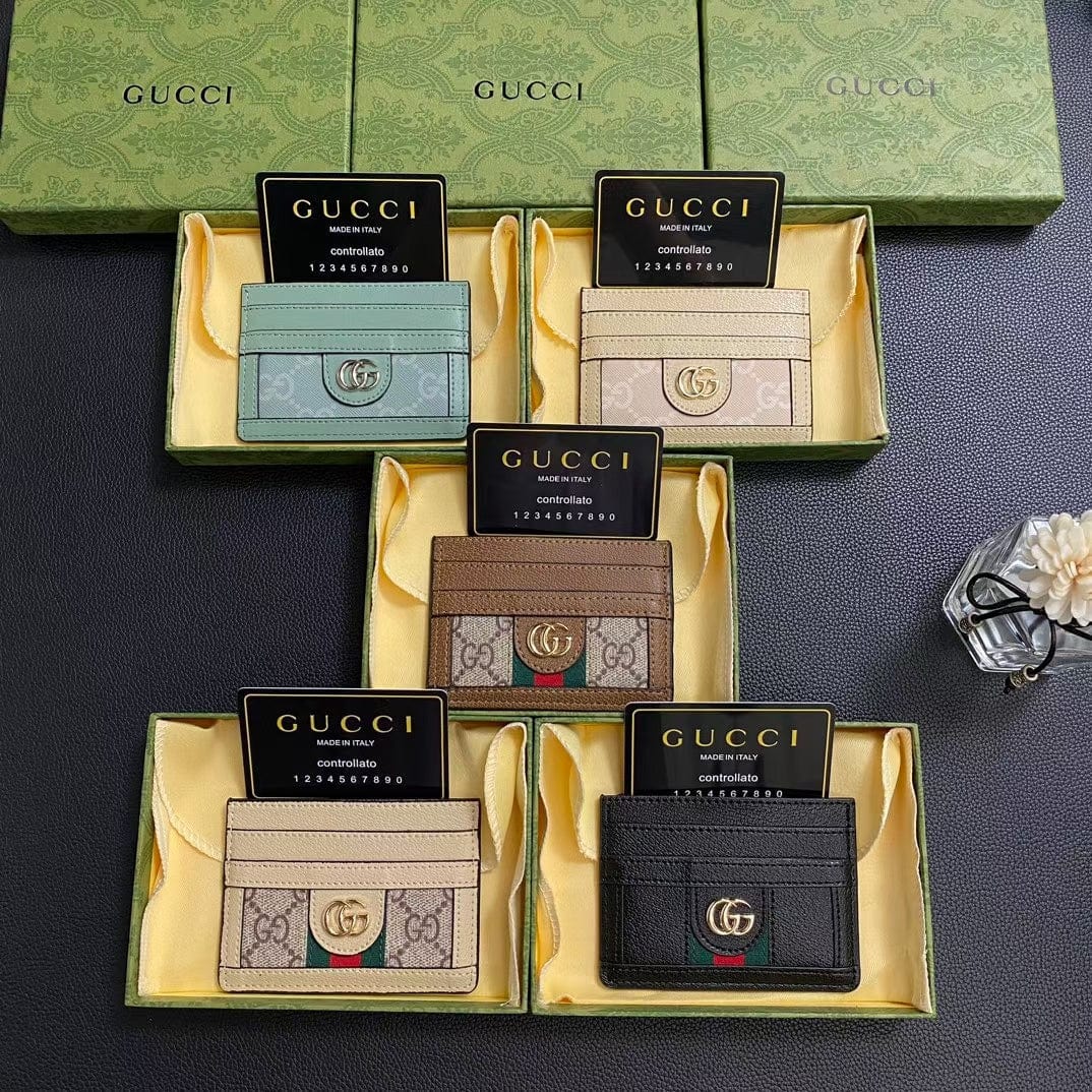 Tunde Store Gucci Signature Leather Card Holder Wallet