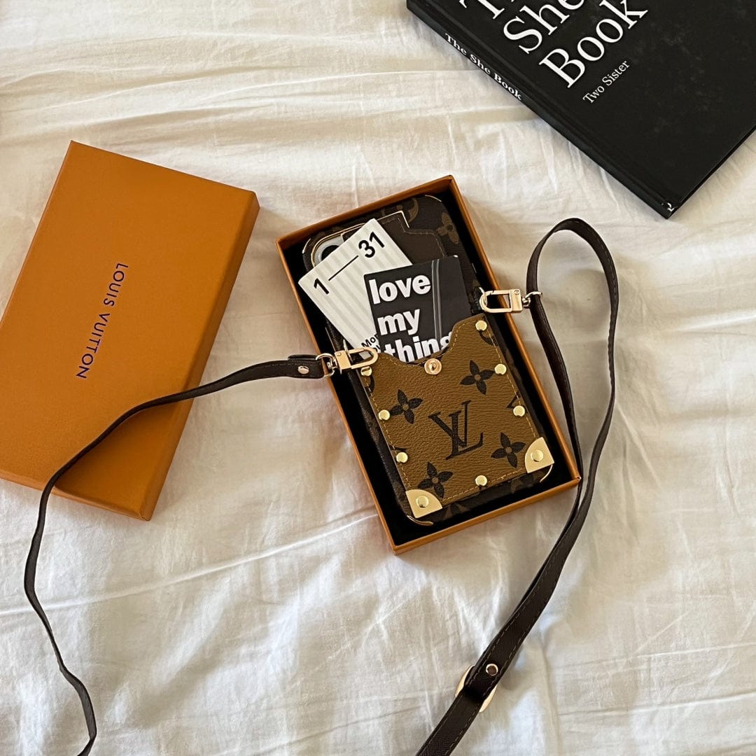 Tunde Store iphone 12 - 15 Pro Max Louis Vuitton Crossbody With Cash Card Holder