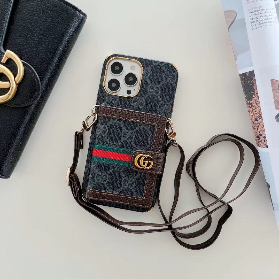Tunde Store iphone 12 - 15 Pro Max Luxury Cross Body Case With iphone Case