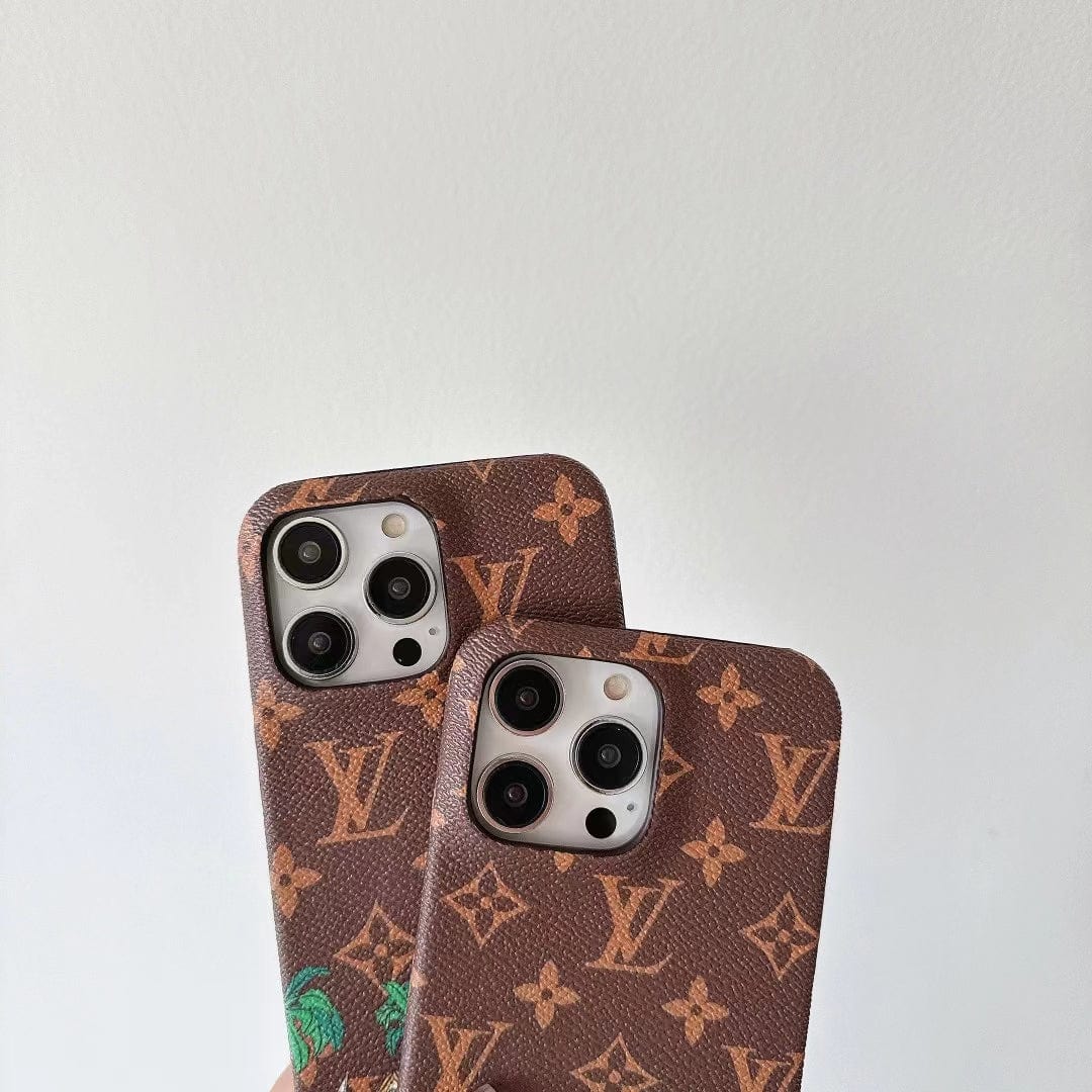 Tunde Store iPhone 12 - 15 Pro Max Luxury Leather Phone Case With Phone Protective Cover