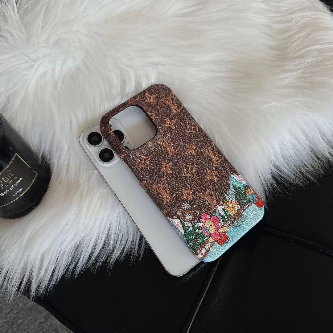 Tunde Store iPhone 12 - 15 Pro Max Luxury Leather Phone Case With Phone Protective Cover