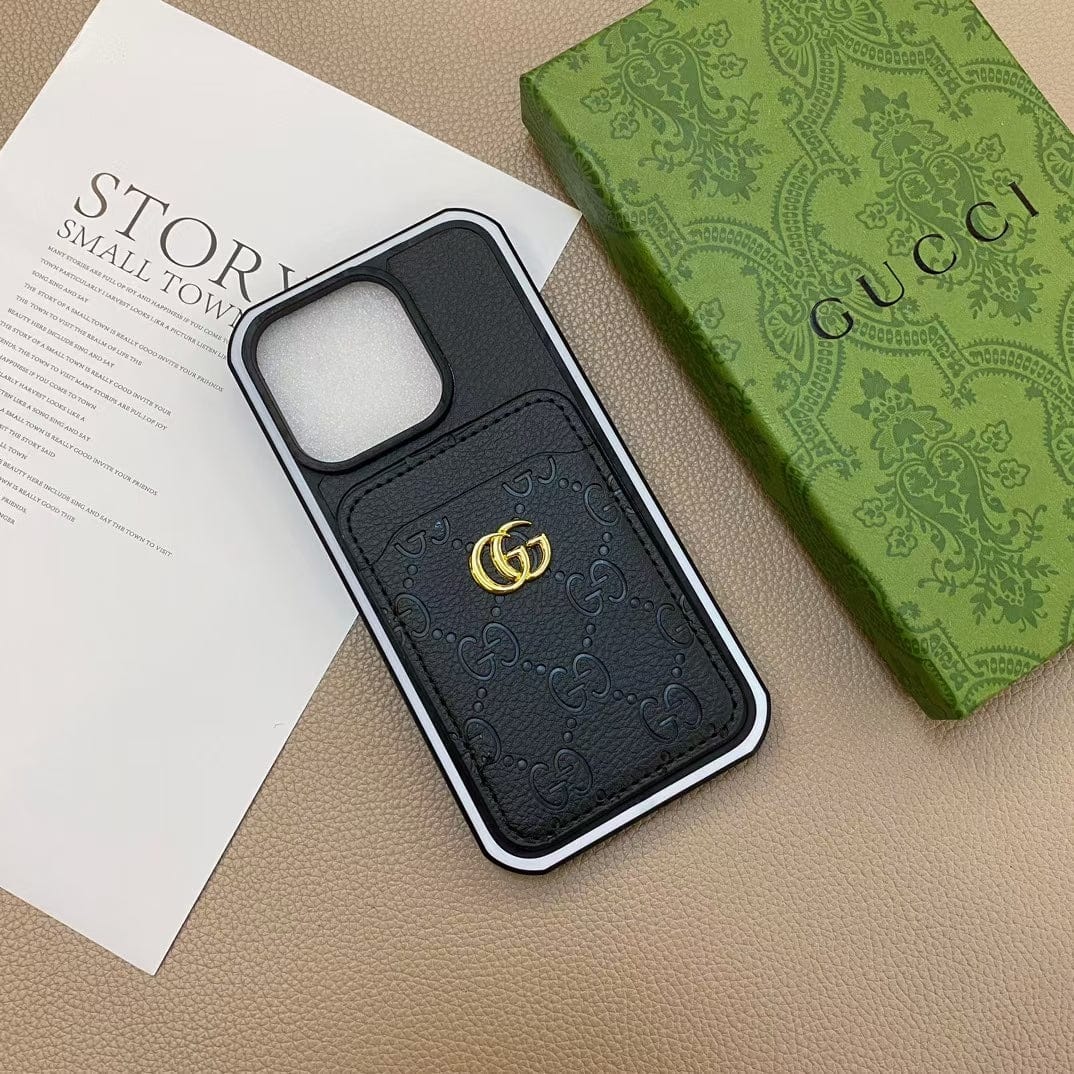 Tunde Store iphone 12 - 16 Pro Max Luxury Emboss Gucci With Cash Card Holder