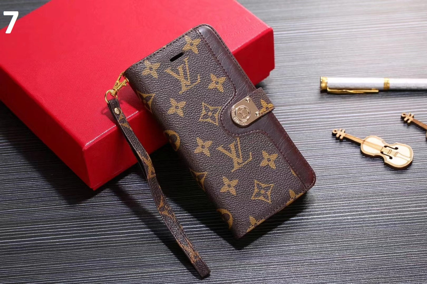 Tunde Store Leather Folio Louis Vuitton Phone Cases for iPhone 13 | iPhone 14 | iPhone 15
