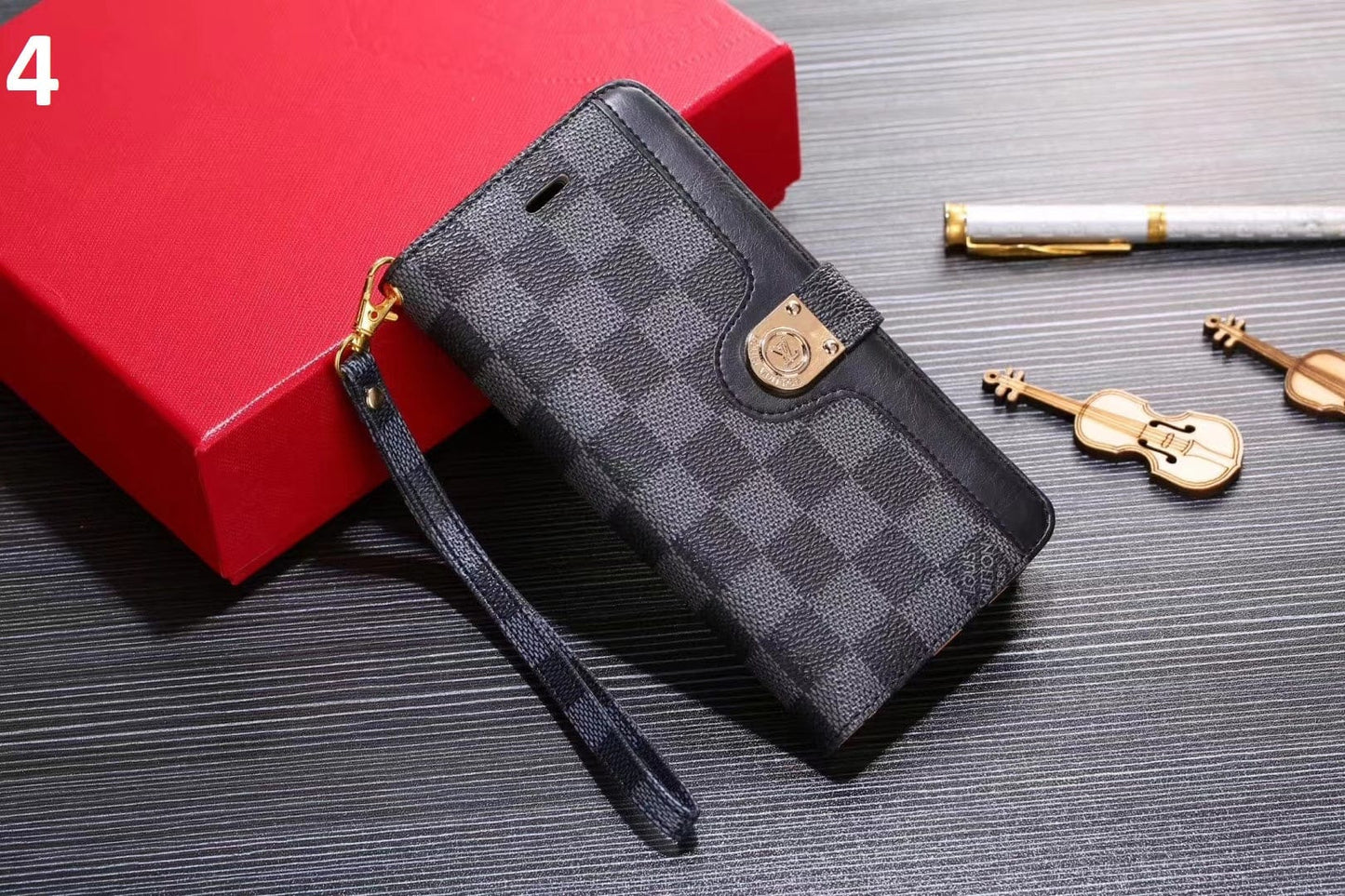 Tunde Store Leather Folio Louis Vuitton Phone Cases for iPhone 13 | iPhone 14 | iPhone 15