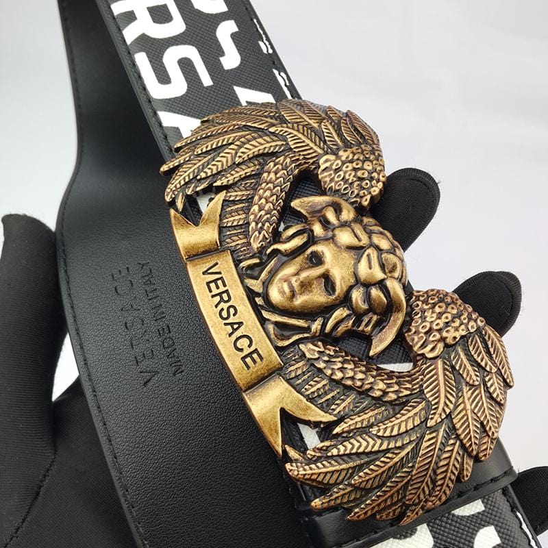 Tunde Store Leather Versace Belt For Men Available in Black and Red
