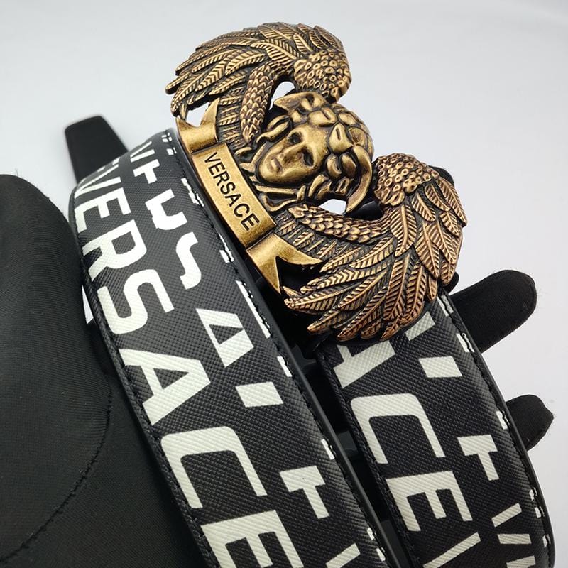 Tunde Store Leather Versace Belt For Men Available in Black and Red