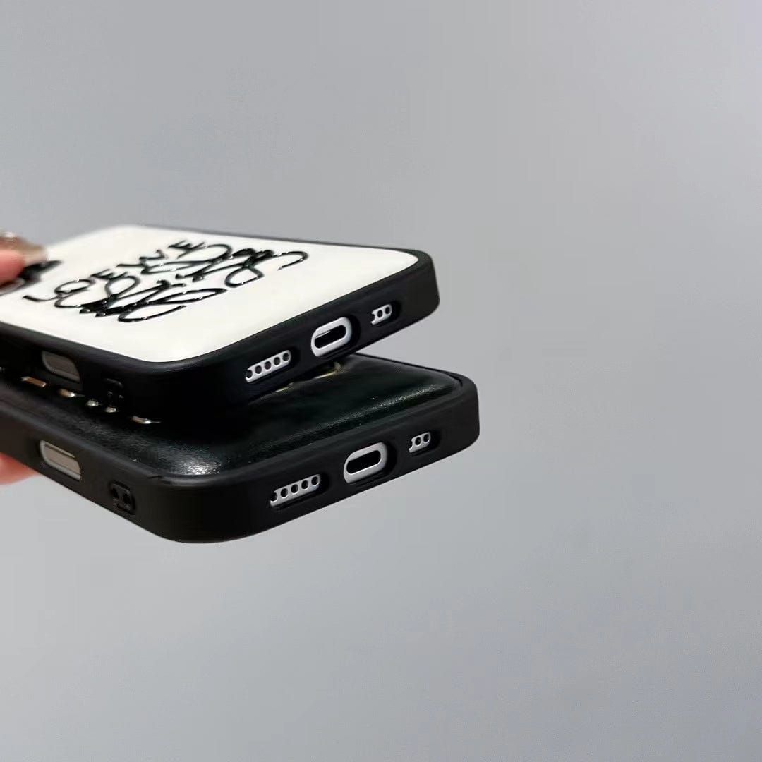 Tunde Store Loewe Anagram Logo Leather iPhone Case