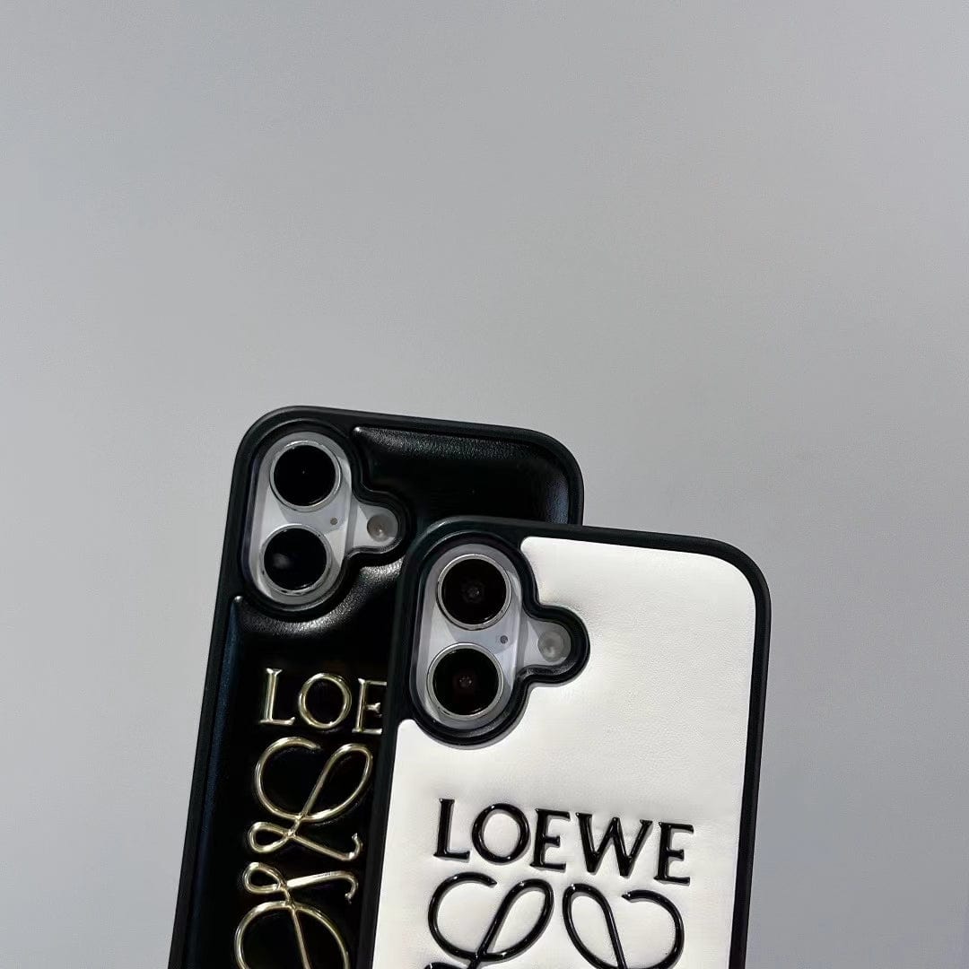 Tunde Store Loewe Anagram Logo Leather iPhone Case