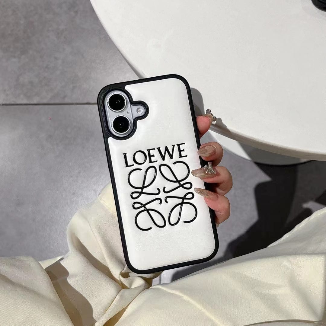 Tunde Store Loewe Anagram Logo Leather iPhone Case