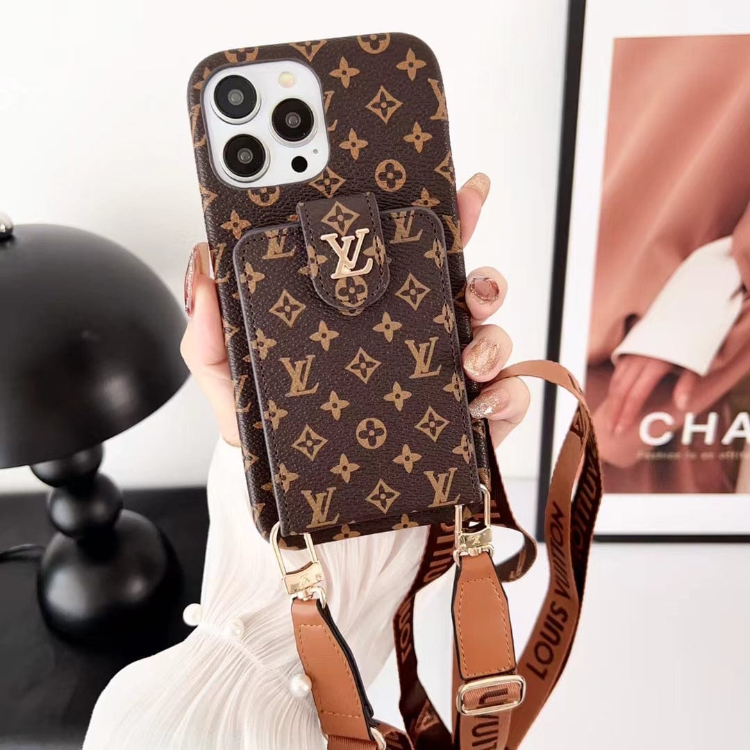 Tunde Store Loiuis Vuitton Monogram iPhone Case with Wrist Strap and Pouch | Luxury and Functionality