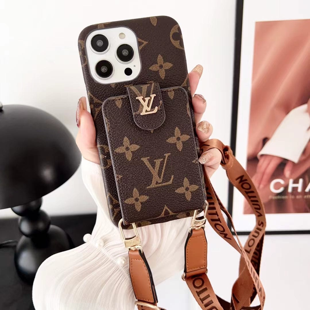 Tunde Store Loiuis Vuitton Monogram iPhone Case with Wrist Strap and Pouch | Luxury and Functionality