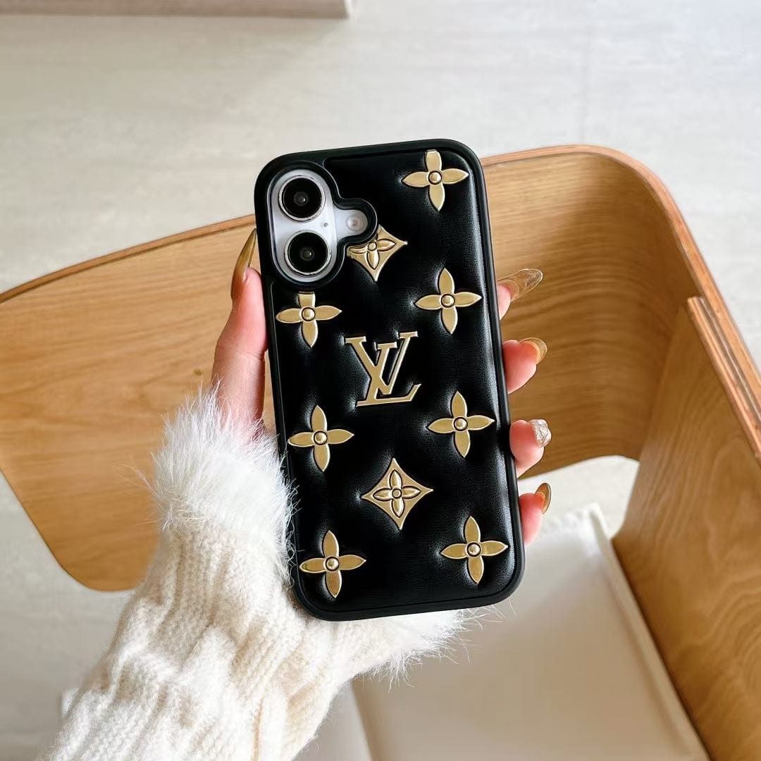 Tunde Store Louis Vuitton 3D Quilted Monogram Leather iPhone Case