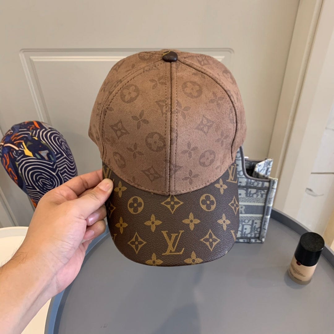 Tunde Store Louis Vuitton Black Monogram Canvas Cap with Brown Monogram Visor