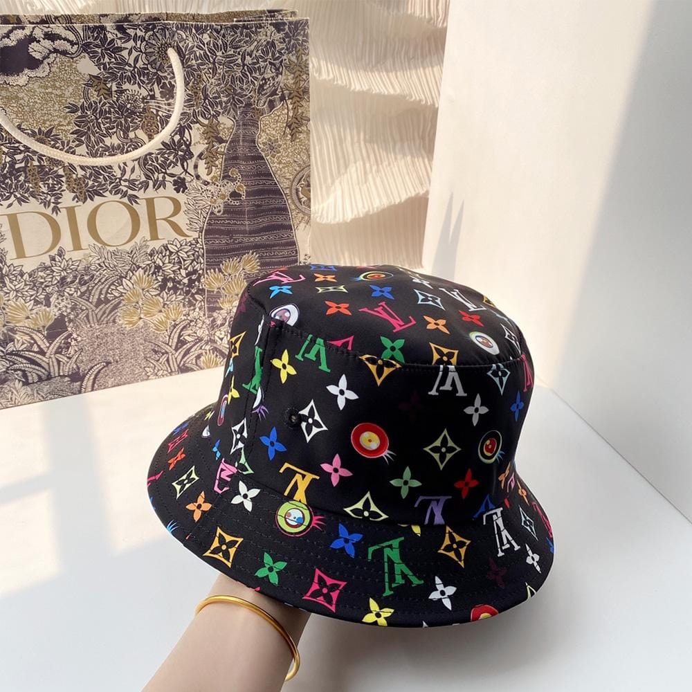 Tunde Store Louis Vuitton Black Rainbow Bucket Hat