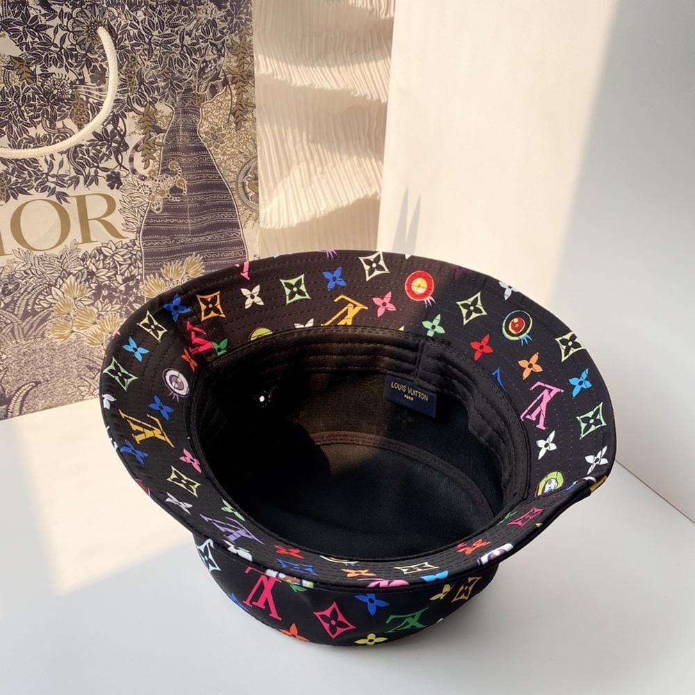 Tunde Store Louis Vuitton Black Rainbow Bucket Hat