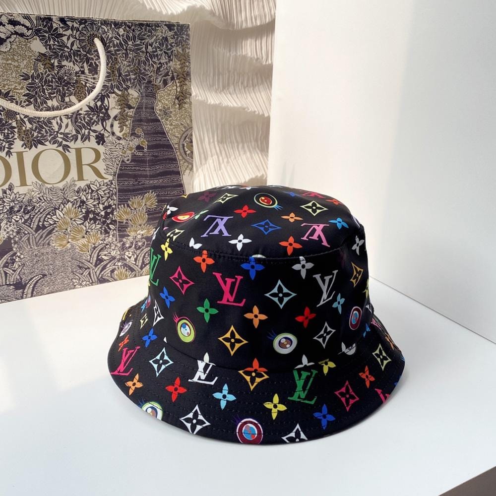Tunde Store Louis Vuitton Black Rainbow Bucket Hat