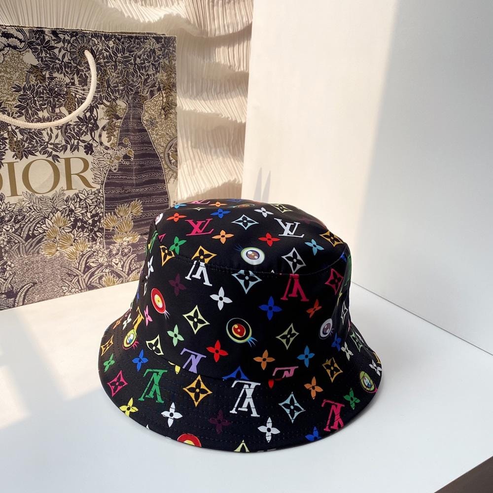 Tunde Store Louis Vuitton Black Rainbow Bucket Hat
